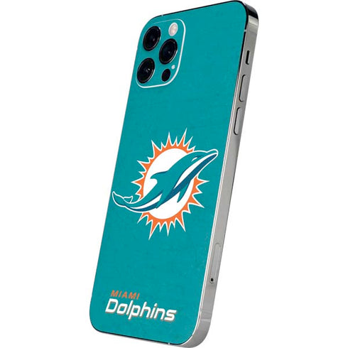 NFL Miami Dolphins Distressed- Aqua iPhone 12 Pro Max Skin
